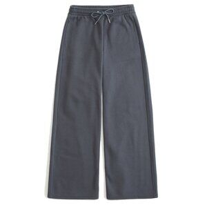 Abercrombie & Fitch A&F Wide Leg Sunday Sweatpants Gray M New